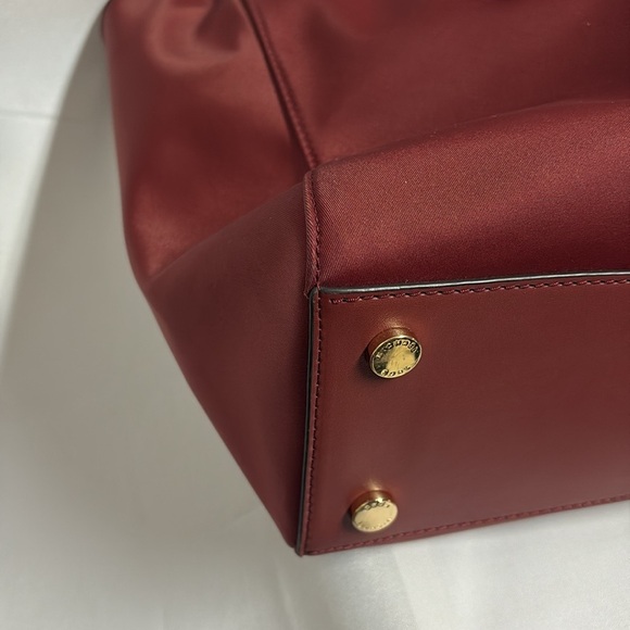 Michael Kors Sullivan Large Nylon Multifunction Top Zip Tote Brandy Red - Picture 12 of 12